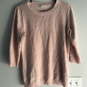 Sparkly Pink Quarter Sleeve Sweater